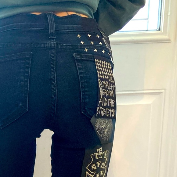 Ksubi Denim - Ksubi womens jeans stretch skinny pins low rise skinny leg black size 27 wait